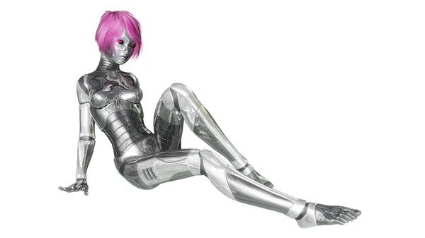 Kvinnliga cyborg — Stockfoto