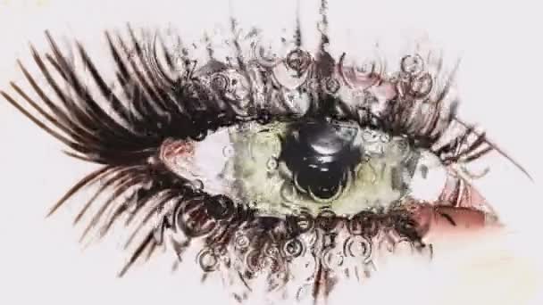 Анимация глаз — стоковое видео