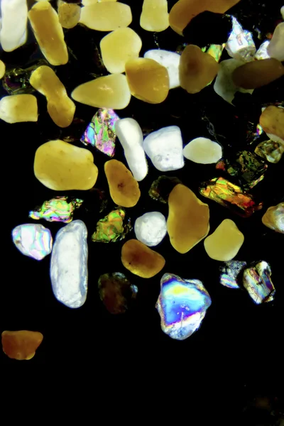 Микрофотосъемка песчинок — стоковое фото
