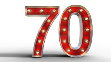 Kesme karakterden ampuller ile dijital 3d çizimi 