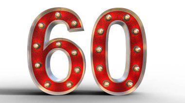 Kesme karakterden ampuller ile dijital 3d çizimi 