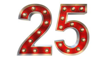 Kesme karakterden ampuller ile dijital 3d çizimi 