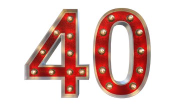 Kesme karakterden ampuller ile dijital 3d çizimi 