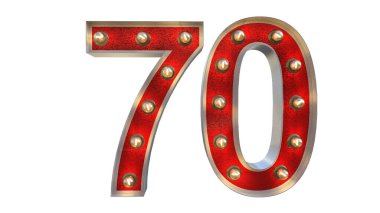 Kesme karakterden ampuller ile dijital 3d çizimi 