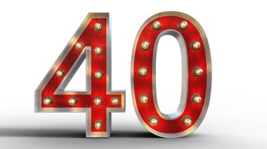 Kesme karakterden ampuller ile dijital 3d çizimi 