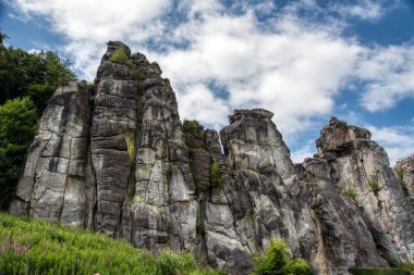 Natural and cultural monument Externsteine in the Teutoburg Forest in Germany