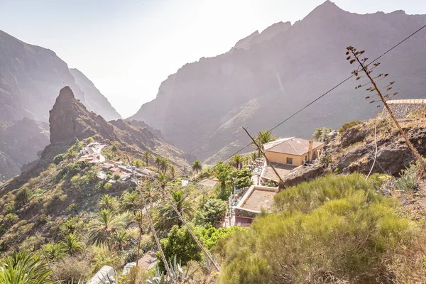 Veduta dei tetti del villaggio di Masca, Tenerife — Foto Stock