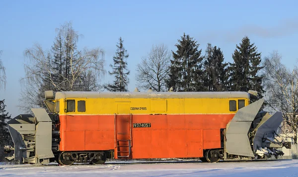 Railway snow-removing equipment — Stock Photo, Image