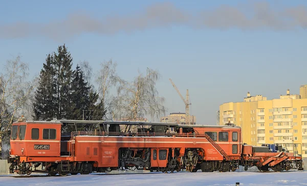 Schneeräumgeräte der Bahn — Stockfoto