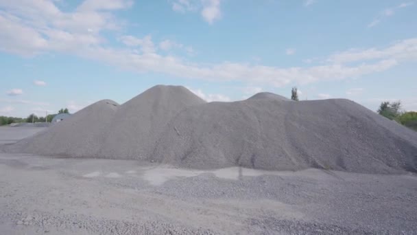 Вид цементного завода с высокой структурой завода — стоковое видео