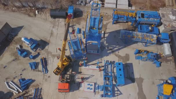 Neues Bauwerk in der Ukraine. — Stockvideo