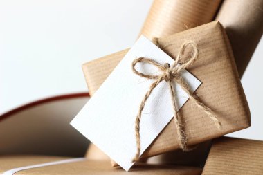 Cristmas Tasarım İstek Listesi Şablonu. Asgari Stil Hediye Paketleme Tasarımı.