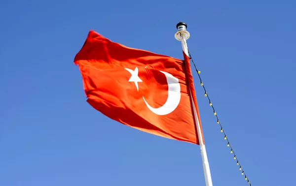 Turkiska flaggan — Stockfoto