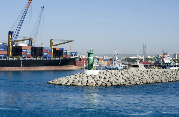 Leading beacon in the sea — Stock Photo, Image