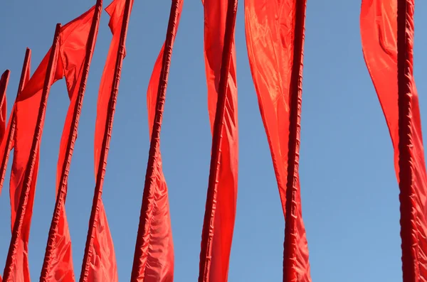 Rote Flaggen — Stockfoto