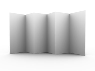 birden çok katlanmış 3d broşürü