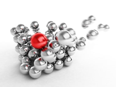 parlak Gümüş Top 3D soyut dinamik