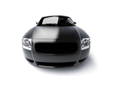 siyah parlak bir araba