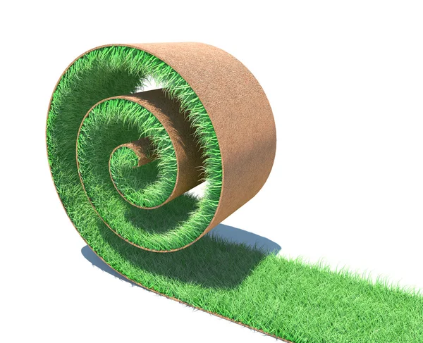 Rouleau d'une herbe verte fraîche — Photo