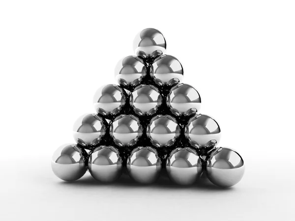 Bolas de metal piramida —  Fotos de Stock