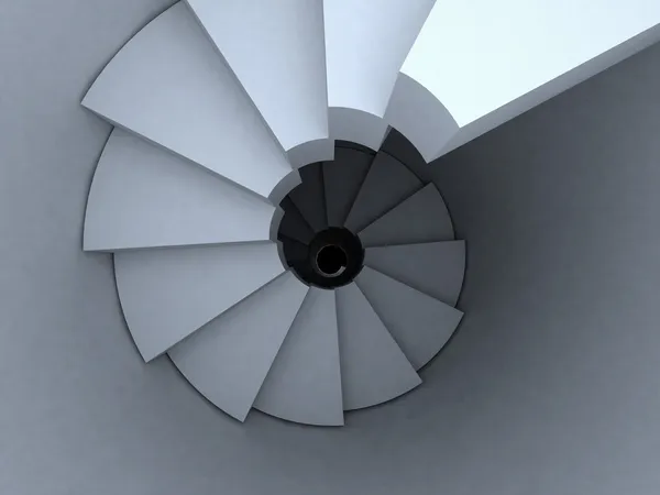 spiral merdiven Üstten Görünüm