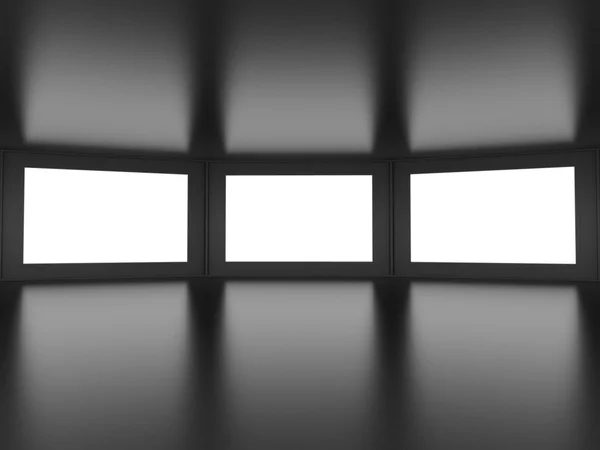 çerçeveli pencereler ile karanlık bir odada