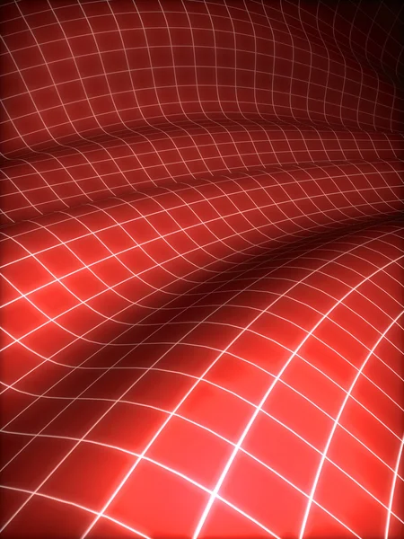 3D grid covered curved surface — Stock Photo, Image