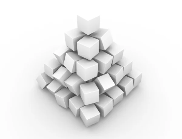 3D pyramid in process of destruction — Stock Photo, Image