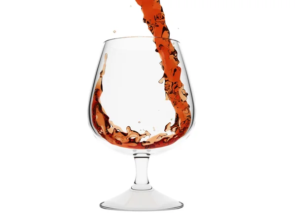 Come il brandy entra nel vetro — Foto Stock