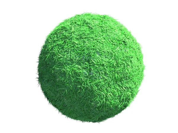 Globo verde coperto di erba — Foto Stock