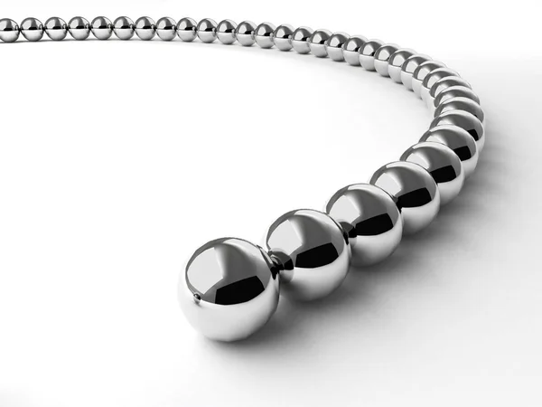 Curve with metal balls Stock Image
