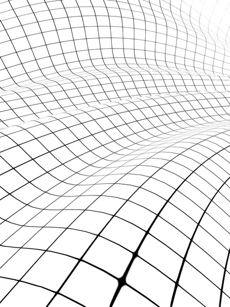 3D grid covered curved surface Stock Photo