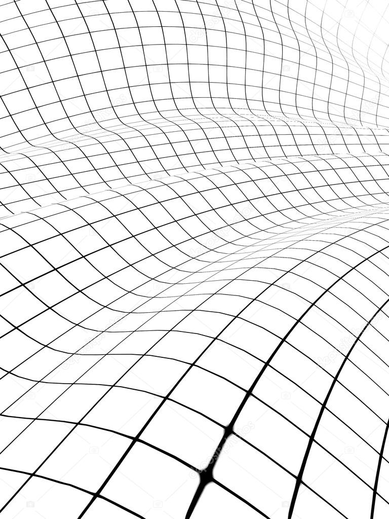 3D grid covered curved surface