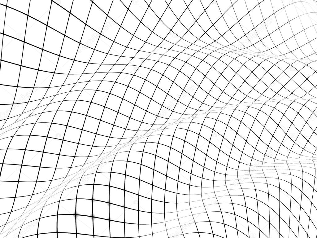 3D grid covered curved surface