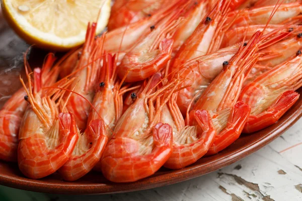 Chutné krevety talíř — Stock fotografie