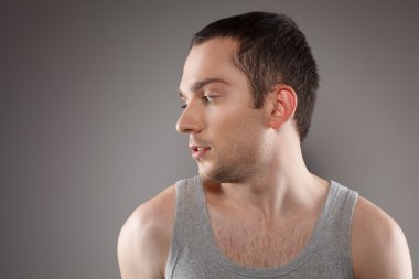 Handsome young male fashion model