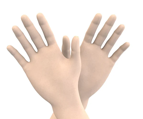 Dwóch ludzkich rąk — Zdjęcie stockowe