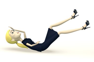 karikatür işkadını - gülüyor