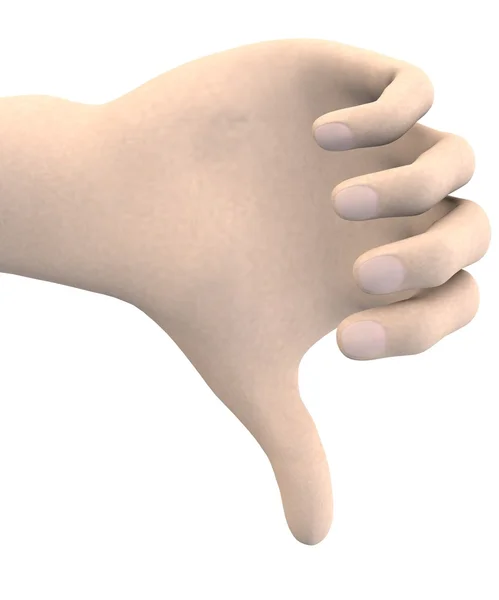 Human hand - thumb down — Stock Photo, Image