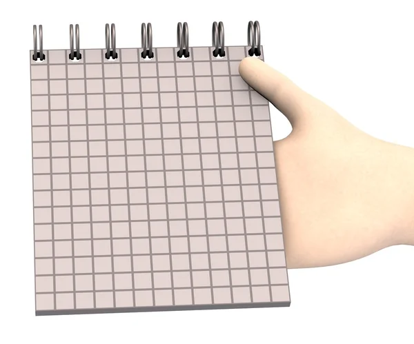 Notebook in hand — Stockfoto