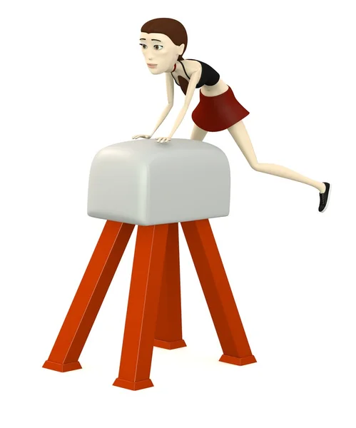 3d render of cartoon character workout — Stock Photo, Image