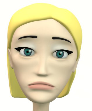 karikatür head - sad