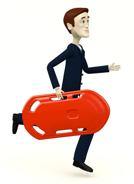 3D візуалізація персонажа мультфільму з буєм — стокове фото