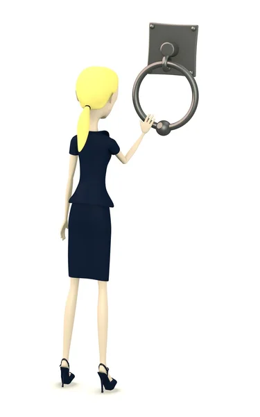 3d renderizado de personaje de dibujos animados con golpeador —  Fotos de Stock