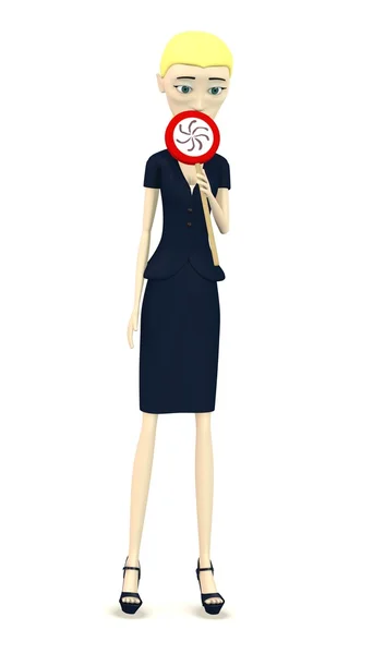 3d рендер персонажа мультфильма с lollipop — стоковое фото