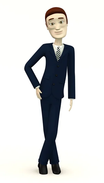 Cartoon businessman - posing — Stock Photo, Image