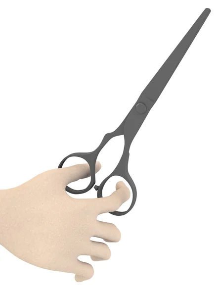 Hair scissors in hand — Stock Photo, Image