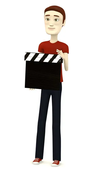 3D візуалізація персонажа мультфільму з учасником — стокове фото