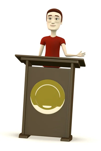 3d render of cartoon characer talking — Stock Photo, Image