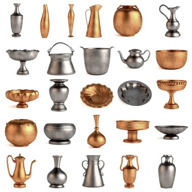 3D render antik yemekler